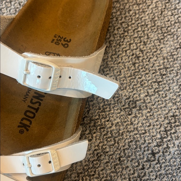Birkenstock Franca Sandals in white patent leather, size 39 or 8, Excellent con - Picture 9 of 11